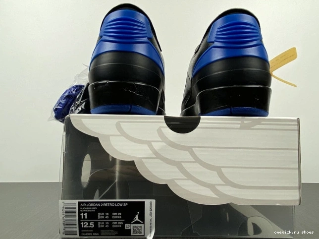 Rep SP Low Retro DJ4375-004 Jordan 2 Off-White Blue Black 0613
